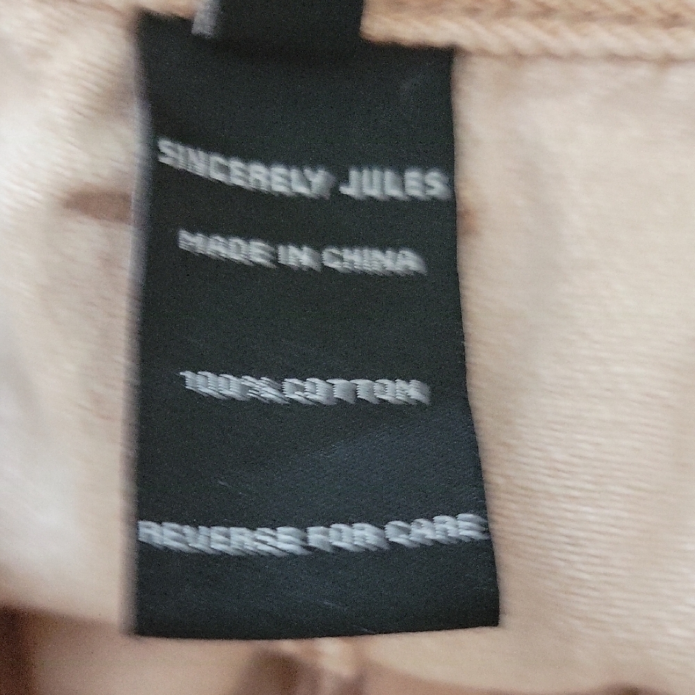 Stylish Peachy/ Beige Wide-Leg Jeans for Women - Picture 6 of 8